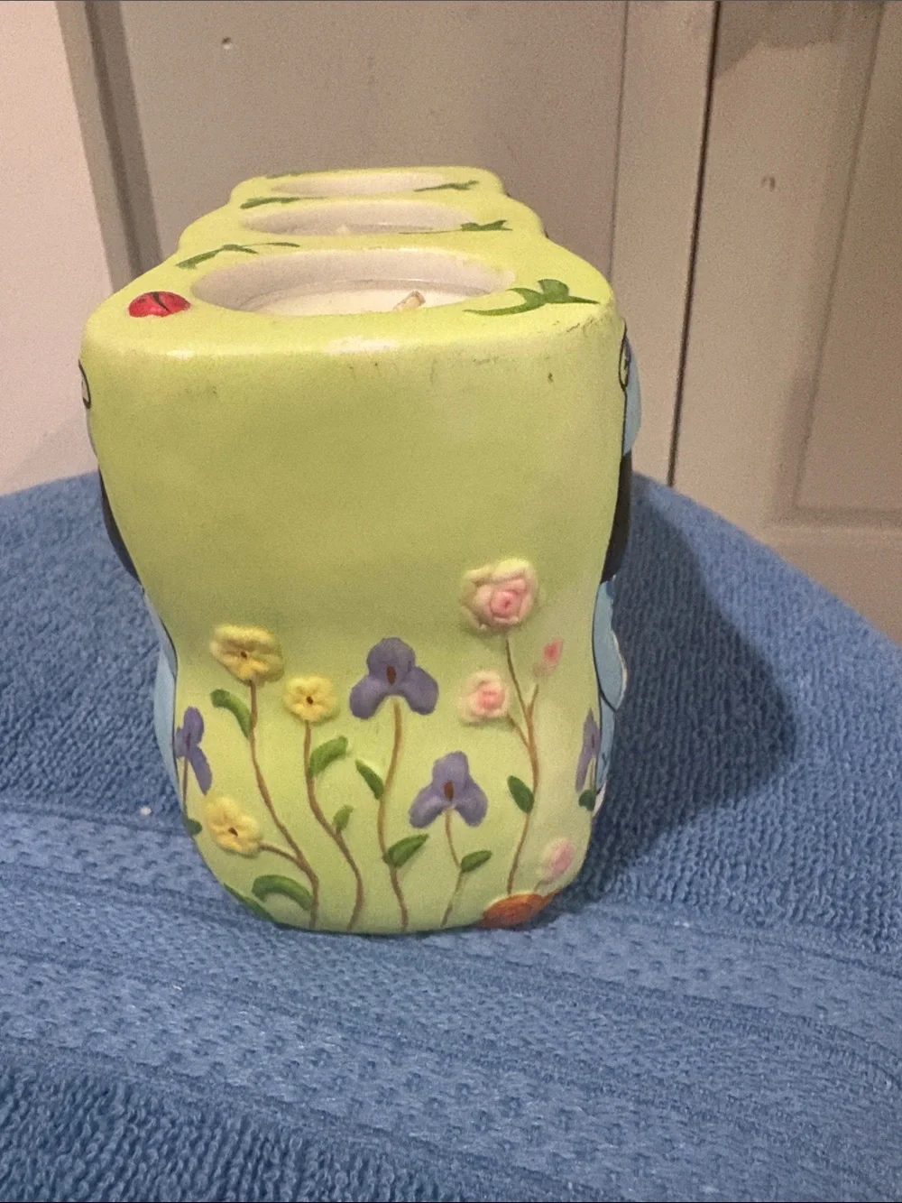 PartyLite Multicolor Ceramic Three Women Decorative Candle Holder